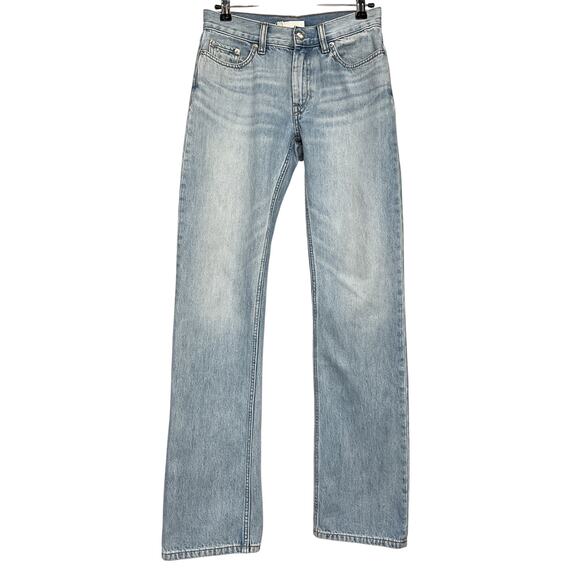 Helmut Lang Blue Low-Rise Straight Jeans Size 24 - Picture 1 of 4
